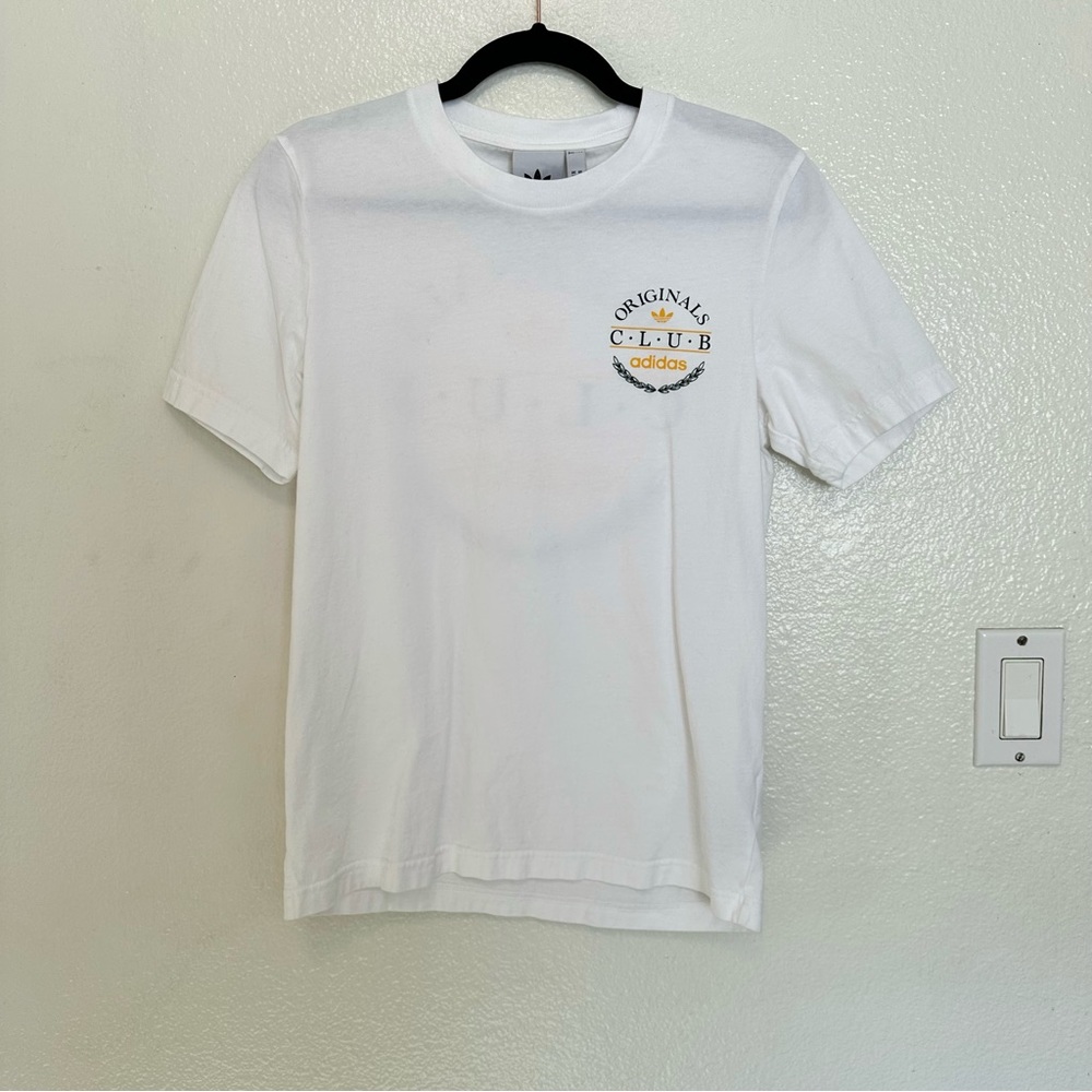 Adidas Club White Tee | Size Xs View 3